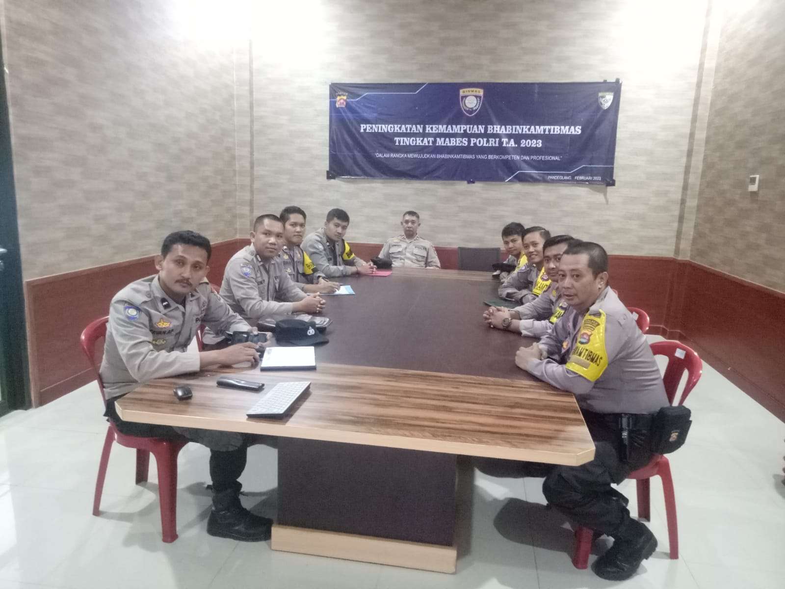 Kanit Binmas Polsek Jiput Ikuti Latkatpuan Secara Zoom Meeting