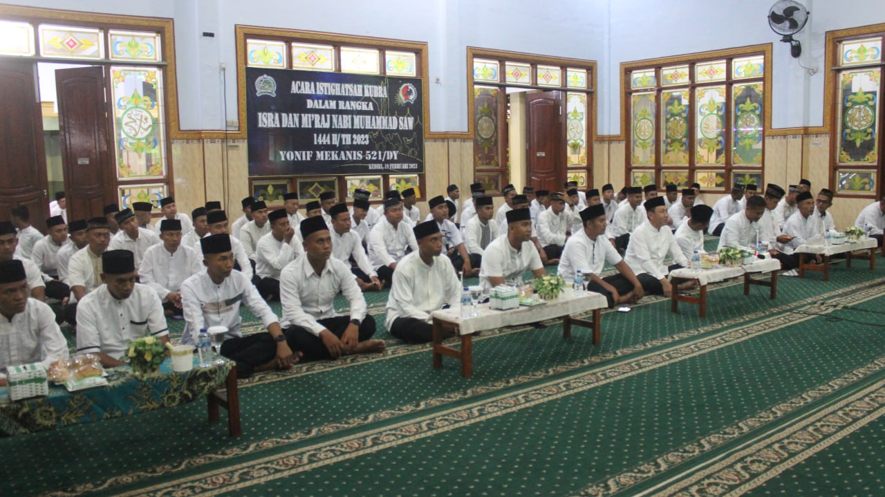 KSAD Ajak Seluruh Prajurit Istiqosah Peringati Isra Mi’raj Komandan Brigif Mekanis 16/WY : Semoga Bangsa Ini Aman dan Damai