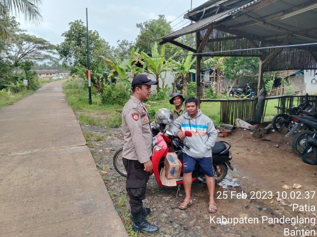 Ciptakan Kamtibmas Kondusif, Personil Polsek Patia Laksanakan Patroli Dialogis