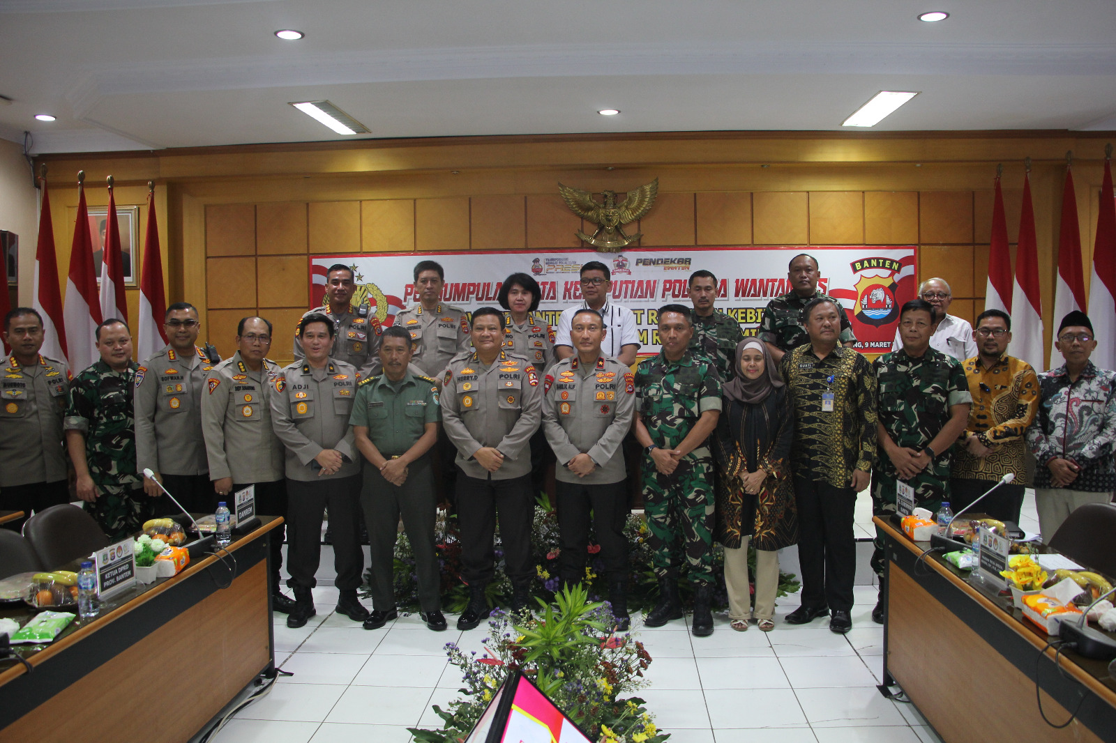 Polda Banten Sambut Kedatangan Tim Setjen Wantannas RI Dalam Rangka Pengumpulan Data Kedeputian Polstra