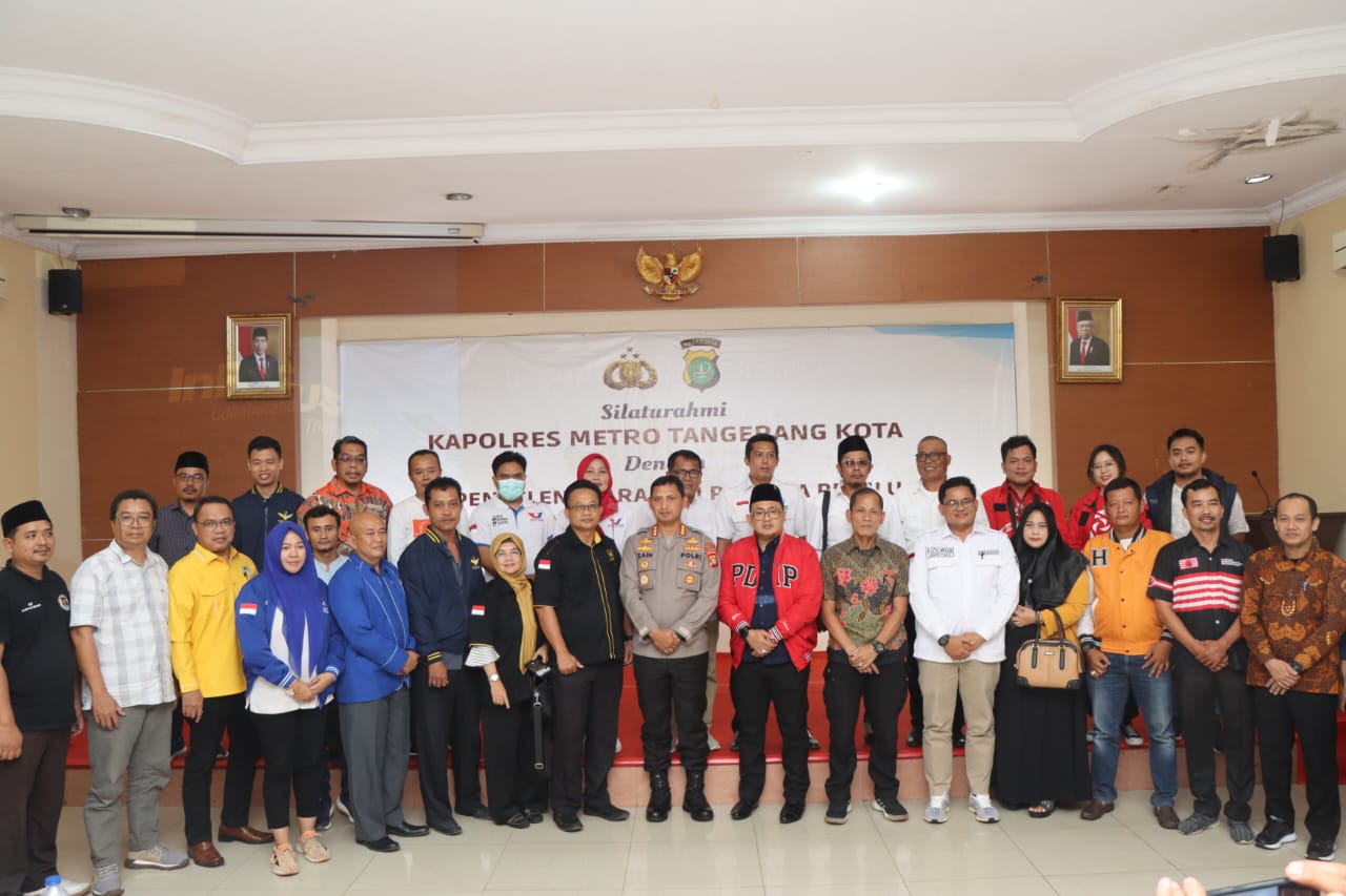 Penyelenggaraan Pemilu 2024 Aman dan Lancar, Kapolres Metro Tangerang Kota Silaturahmi dengan KPU, Bawaslu dan Parpol