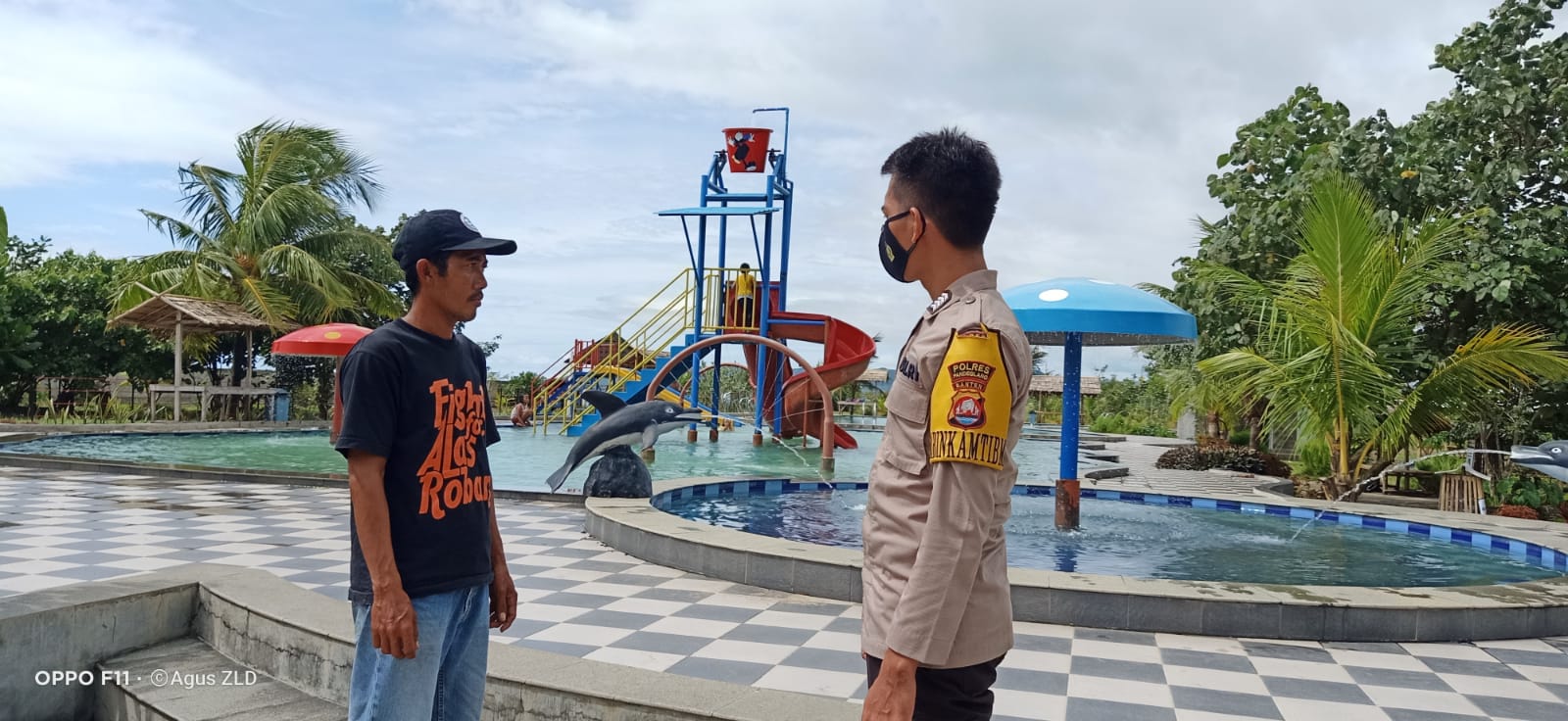 Jaga Kamtibmas Tetep Kondusif, Anggota Polsek Cimanggu Laksanakan Pam 