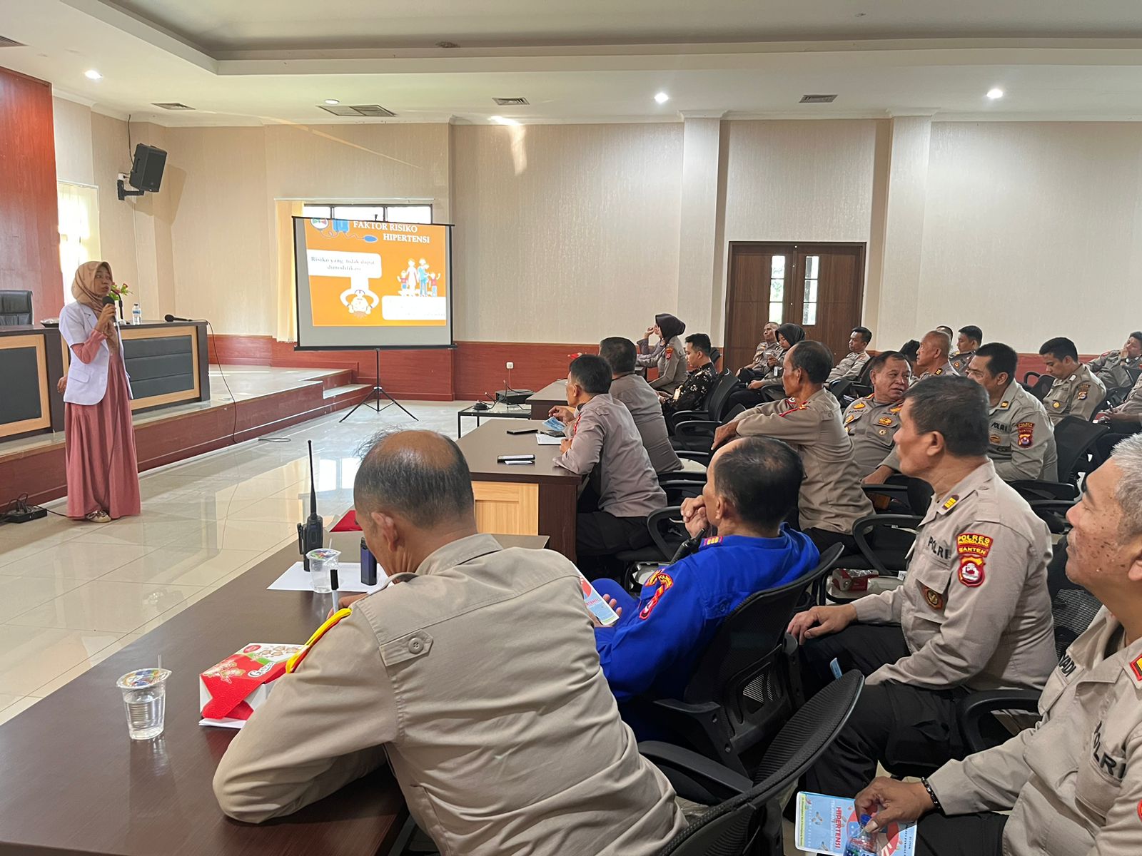Personel Polres Pandeglang Ikuti Sosialisasi Kesehatan dari Sie Dokkes