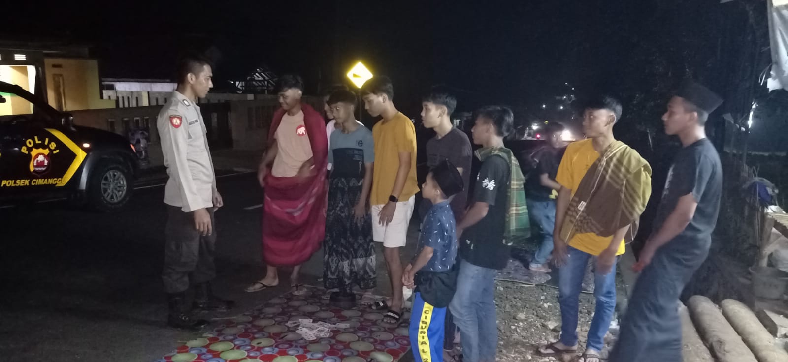 Cegah Perang Sarung Babinkamtibmas Polsek Cimanggu himbau Remaja Mesjid