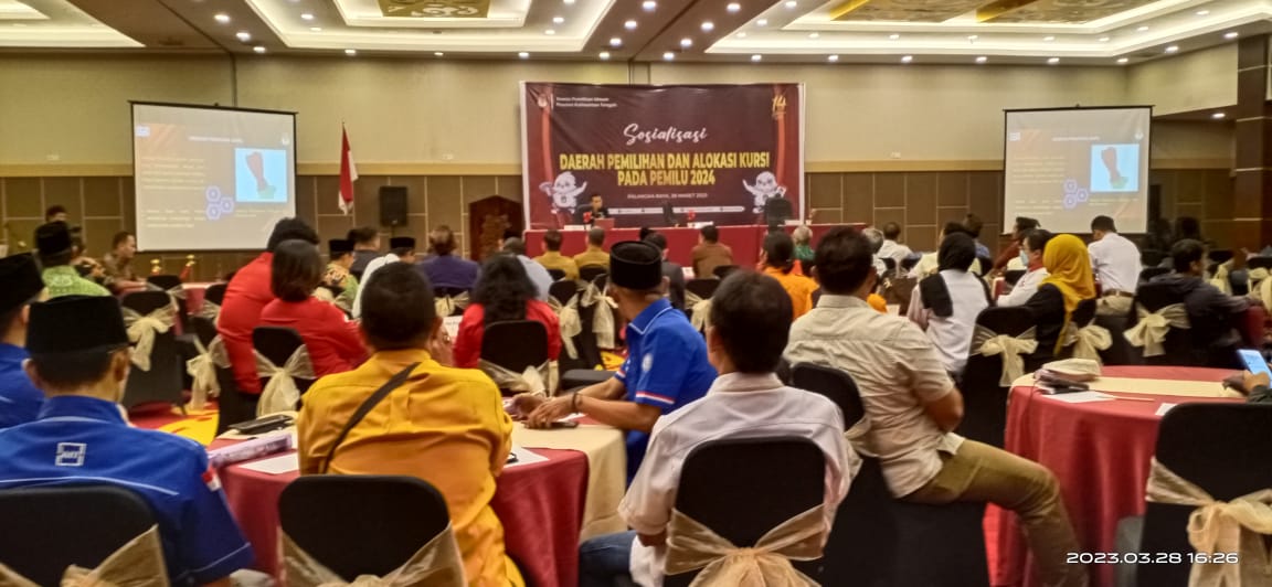KPU KALTENG “SOSIALISAI DAERAH PEMILIHAN DAPIL,ALOKASI KURSI PEMILU 2024