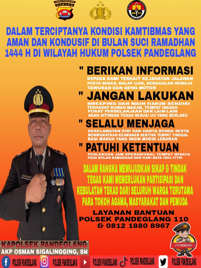Kapolsek Pandeglang Berikan Beberapa Himbauan Pada Warga