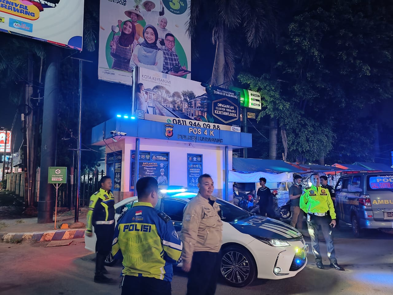 Kasat Lantas Polres Karawang Pimpin Tim Patroli Prekat, Tangkal Aksi Kejahatan Jalanan