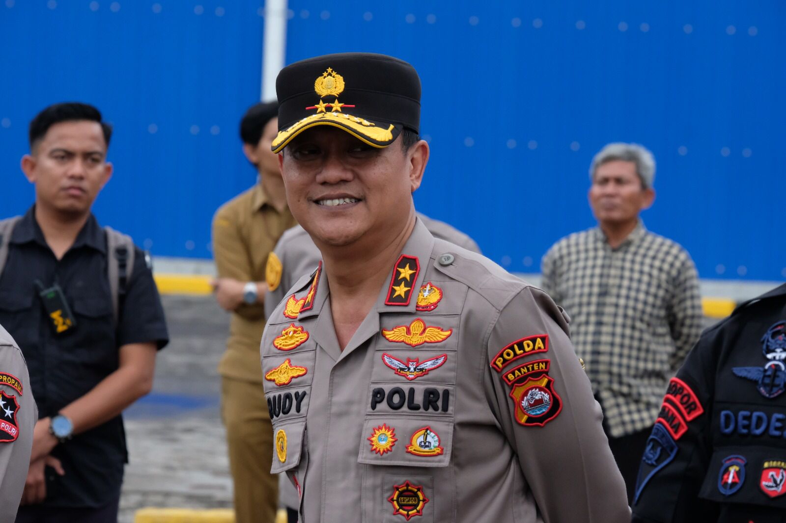 Kapolda Banten Dampingi Kapolri Tinjau Pelabuhan Ciwandan dan Pelabuhan Merak