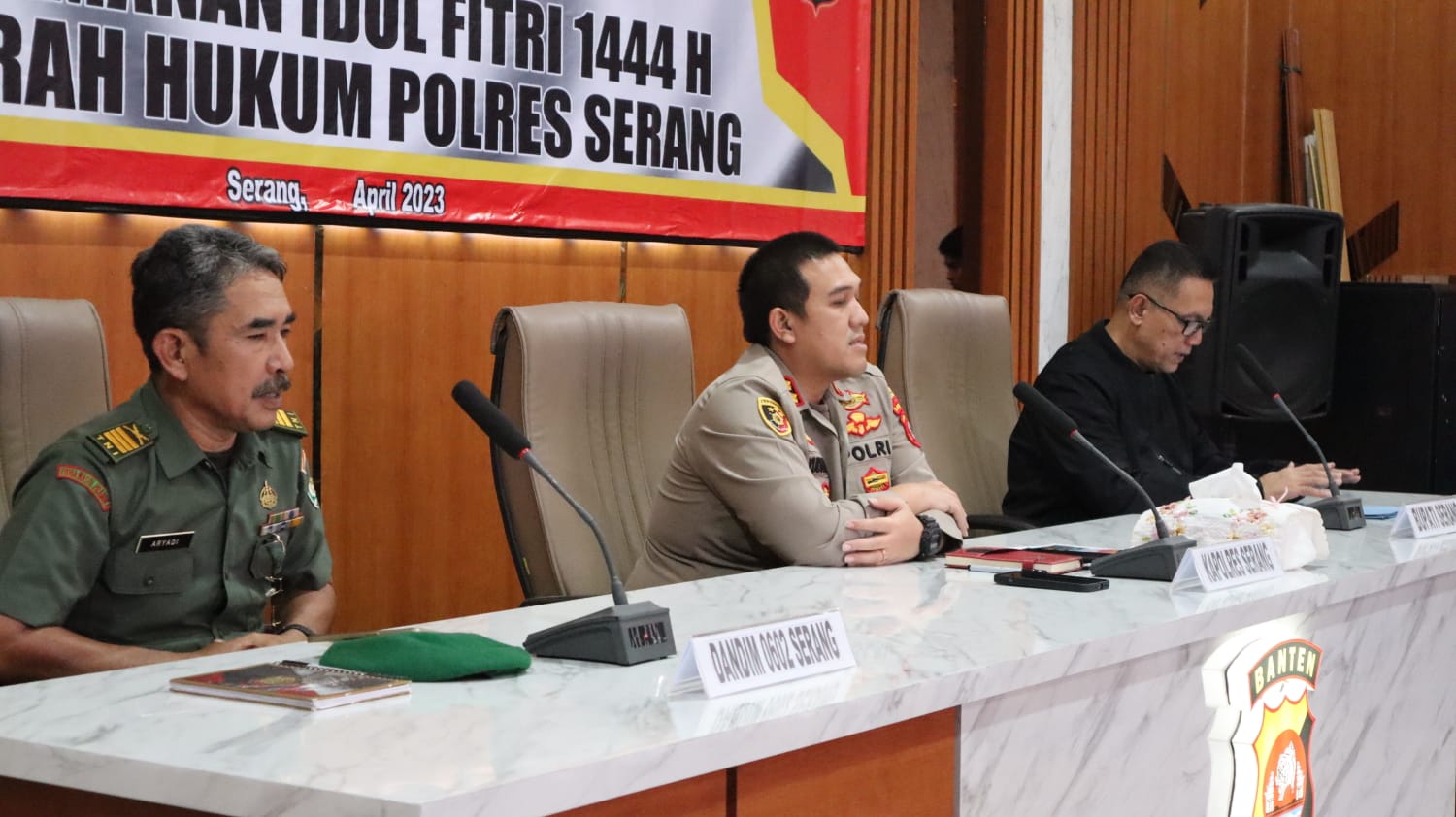 Polres Serang Gelar Rapat Koordinasi Lintas Sektoral Guna Kesiapan Pengamanan Lebaran 1444 H / 2023