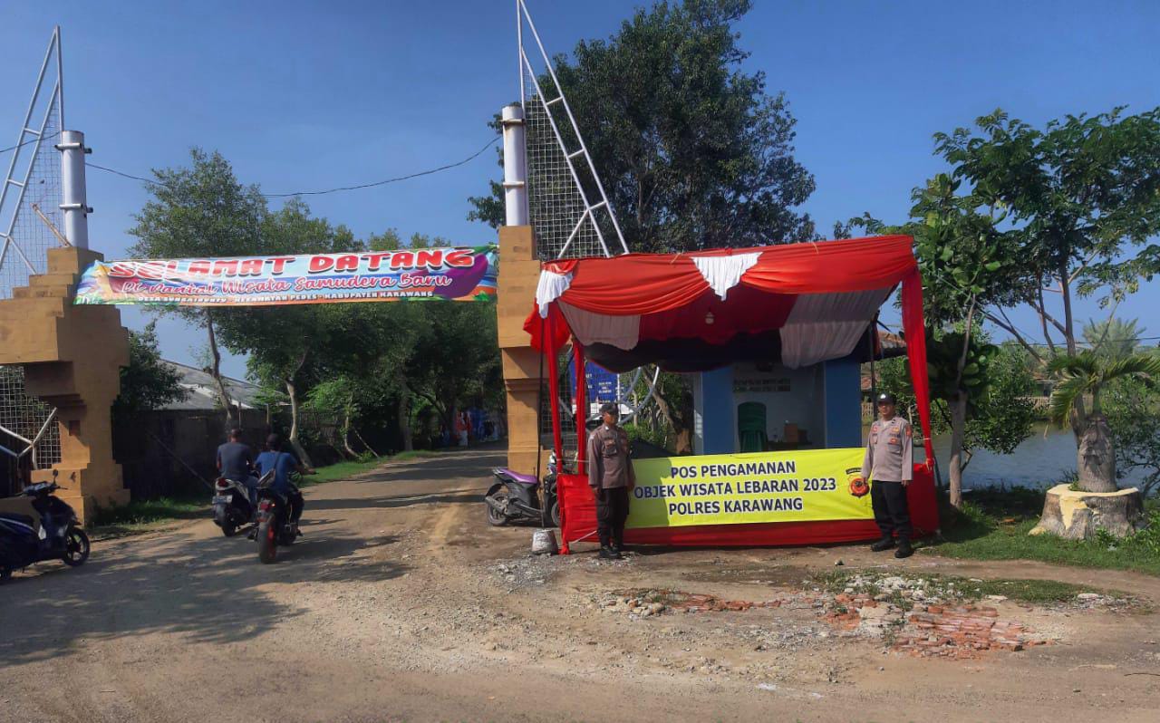 Anggota Polsek Pedes Polres Karawang Berikan Keamanan di Pam wisata Sungaibuntu Karawang