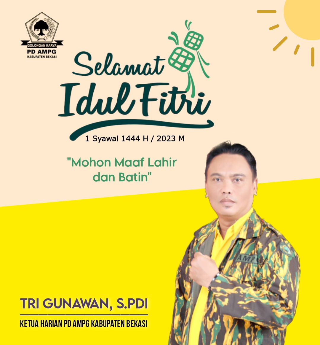 Ketua Harian PD AMPG Kabupaten Bekasi, Ucapkan Selamat Hari Raya Idul Fitri 1444 H