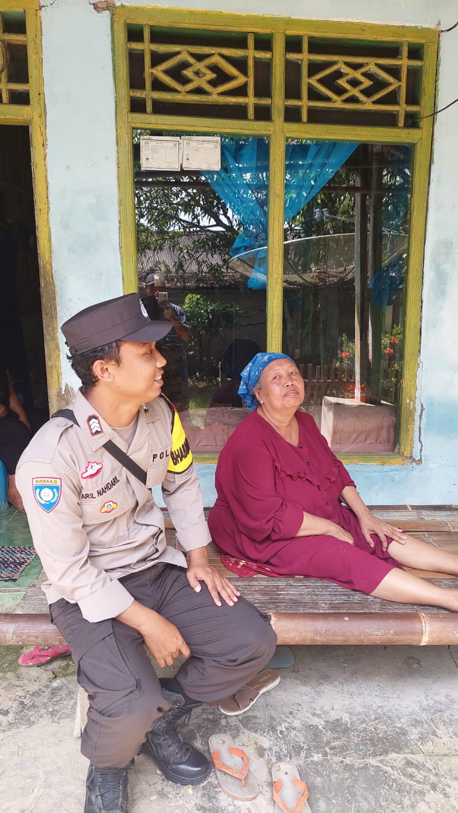 Jaga Kamtibmas, Bhabinkamtibmas Polsek Patia Berikan Pesan Kamtibmas