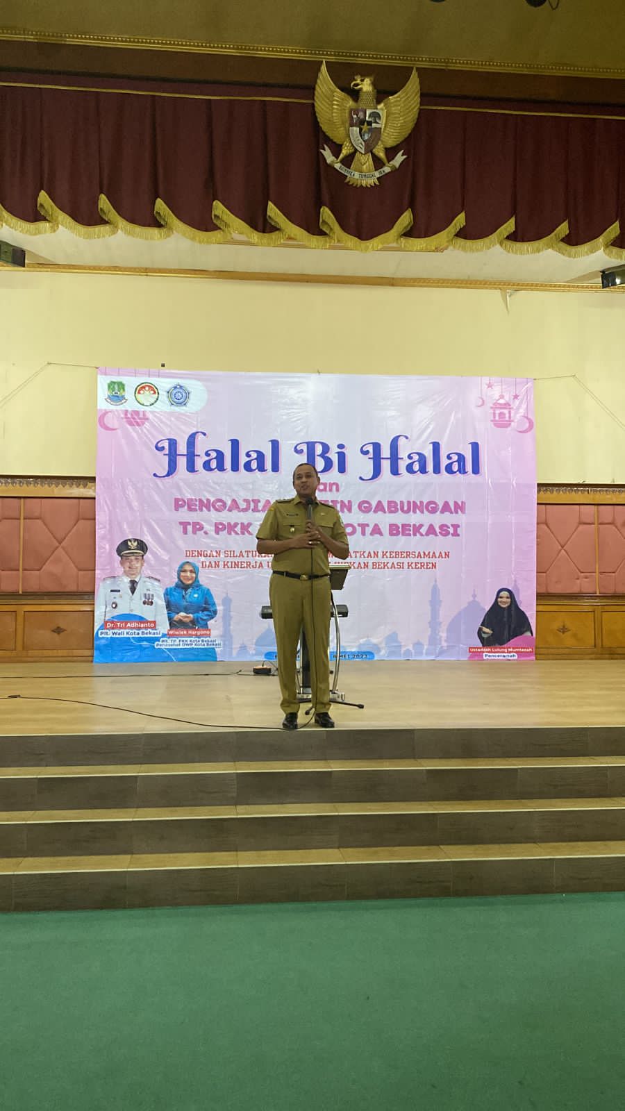 Plt. Wali Kota Bekasi, Tri Adhianto Hadiri Halal Bi Halal Dengan TP PKK Kota Bekasi