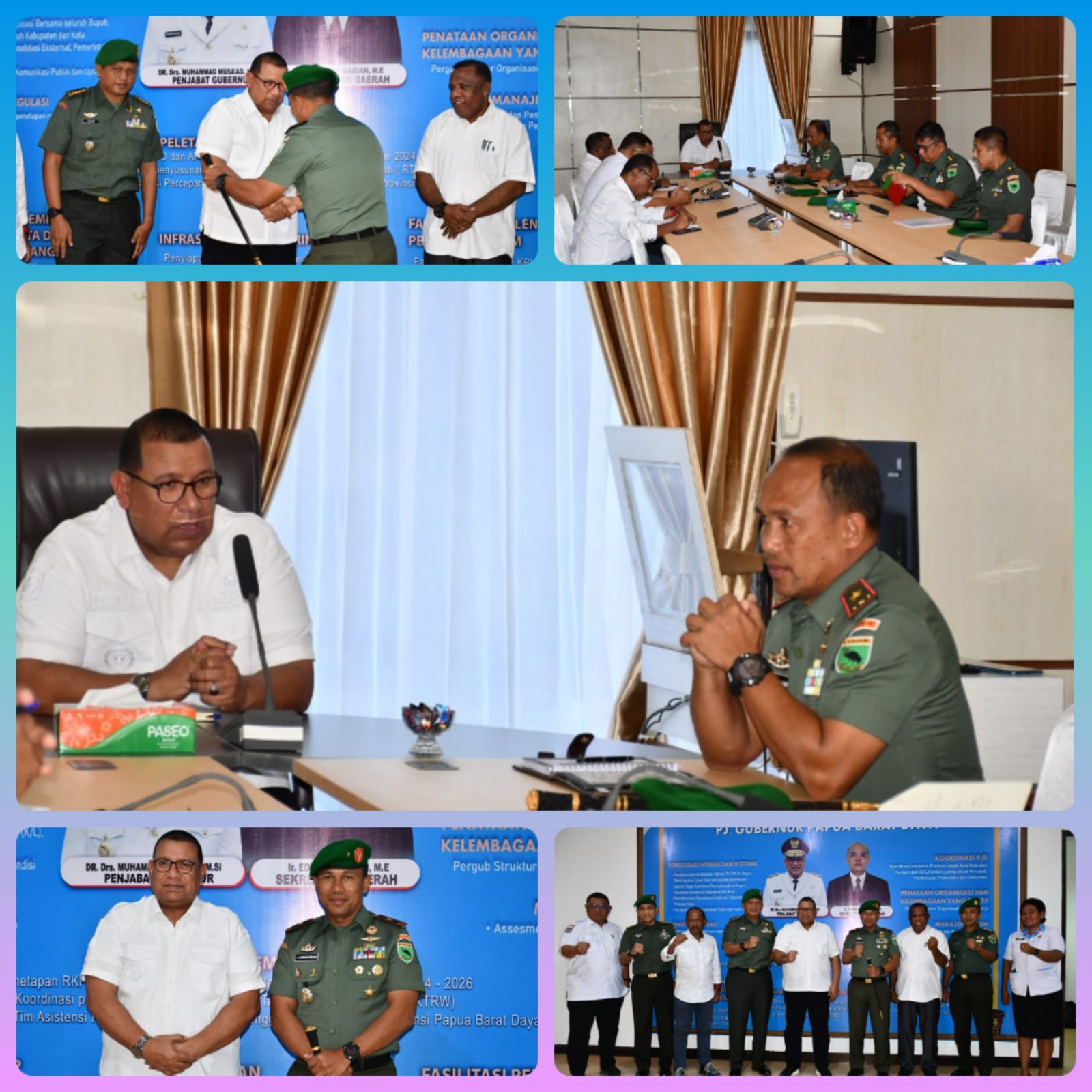 Audiensi Danrem 181/PVT Dengan Pj. Gubernur Papua Barat Daya
