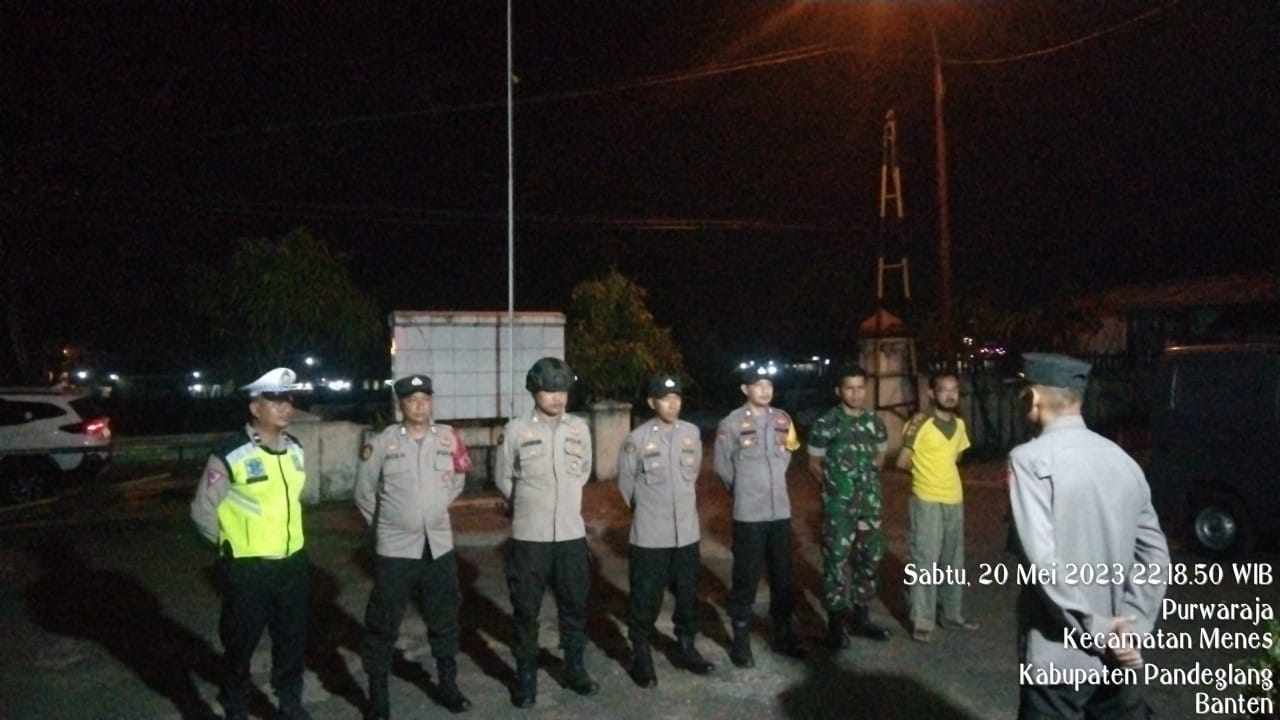 Cegah Geng Motor Dan Balap Liar, Polsek Menes Melaksanakan Patroli Gabungan