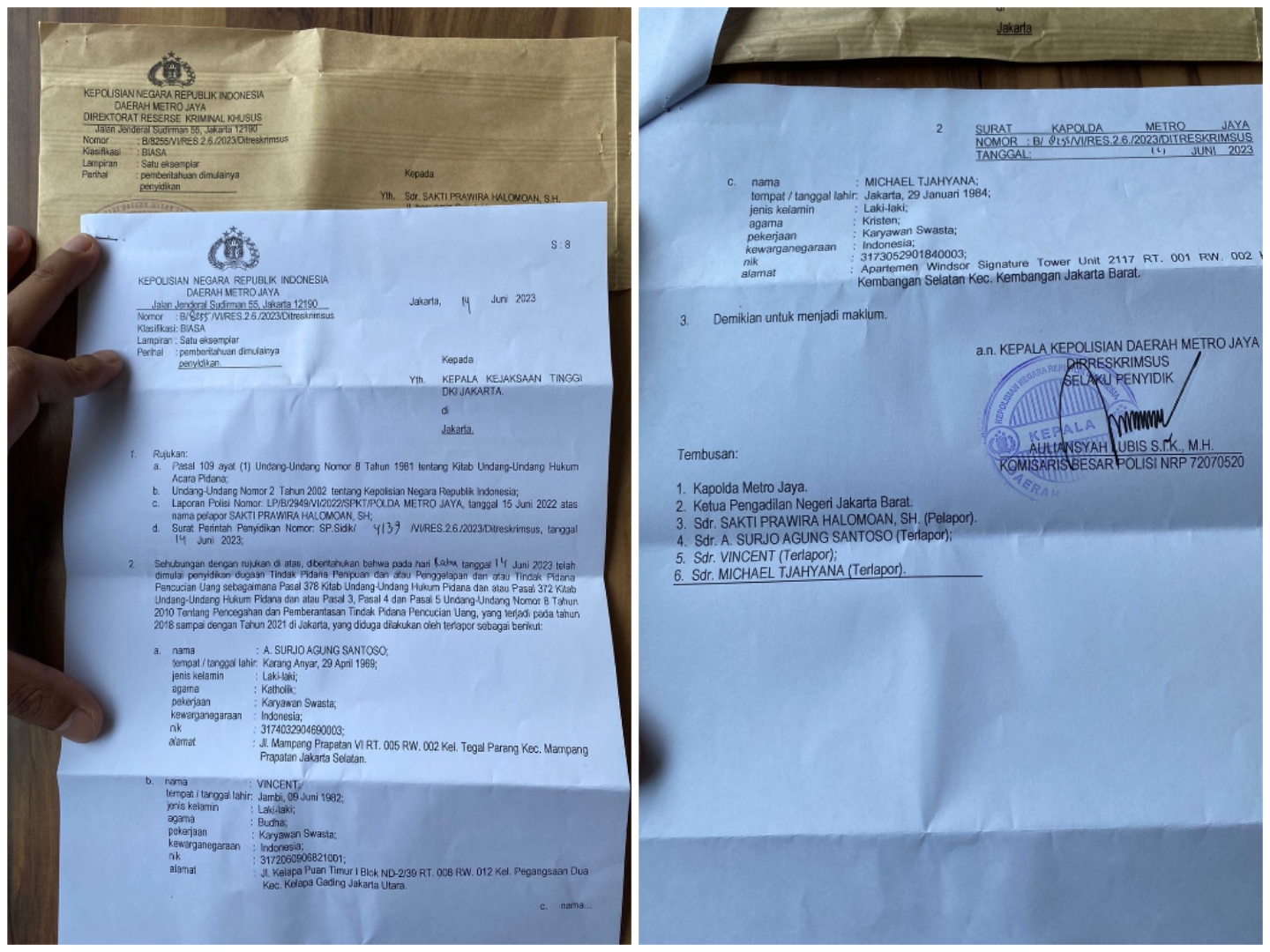 LQ INDONESIA LAWFIRM APRESIASI POLDA METRO JAYA LP PENGGELAPAN UOB KAY HIAN NAIK SIDIK