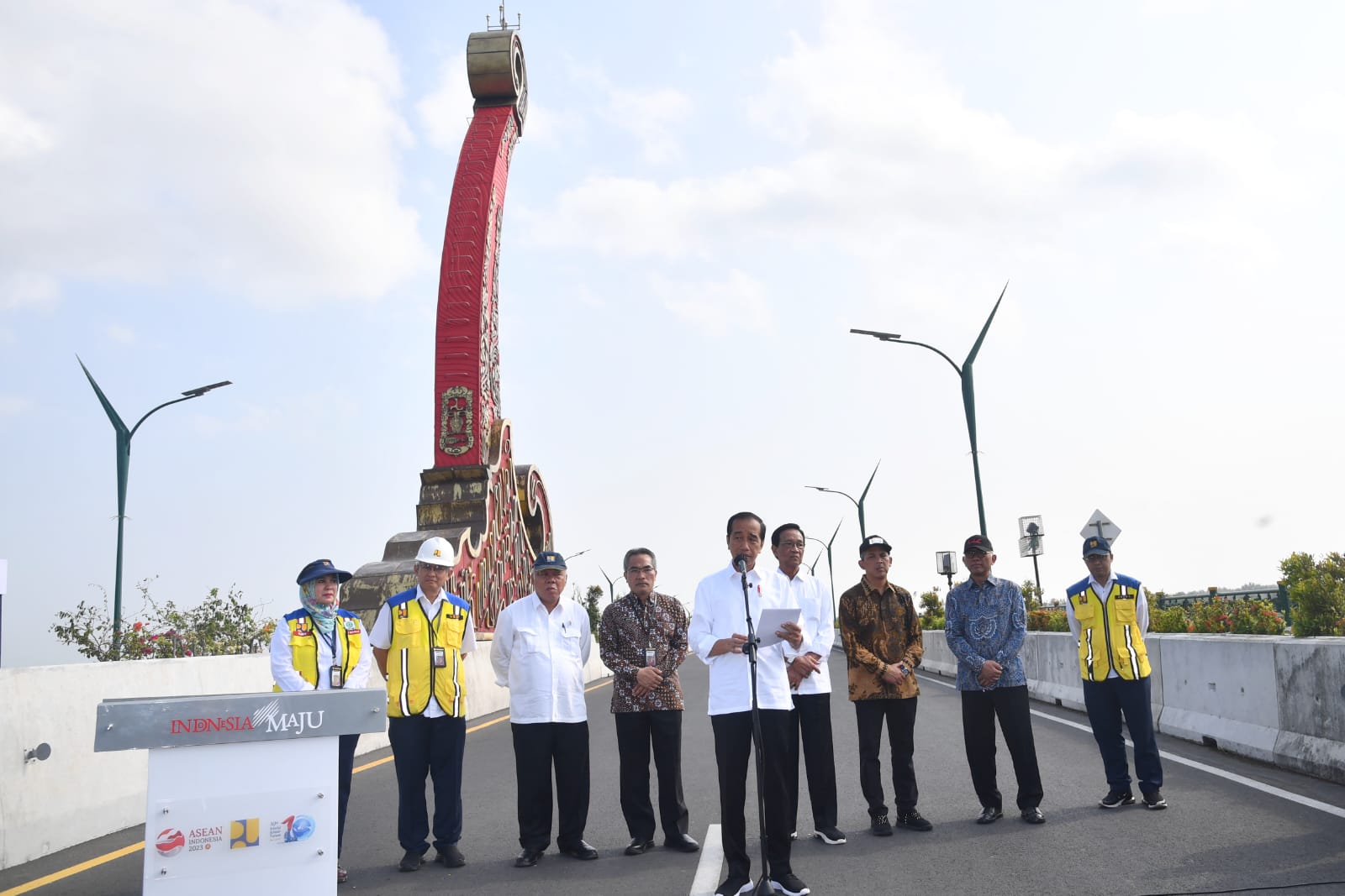Presiden Joko Widodo, Resmikan Jembatan Kretek Dua Bantul.