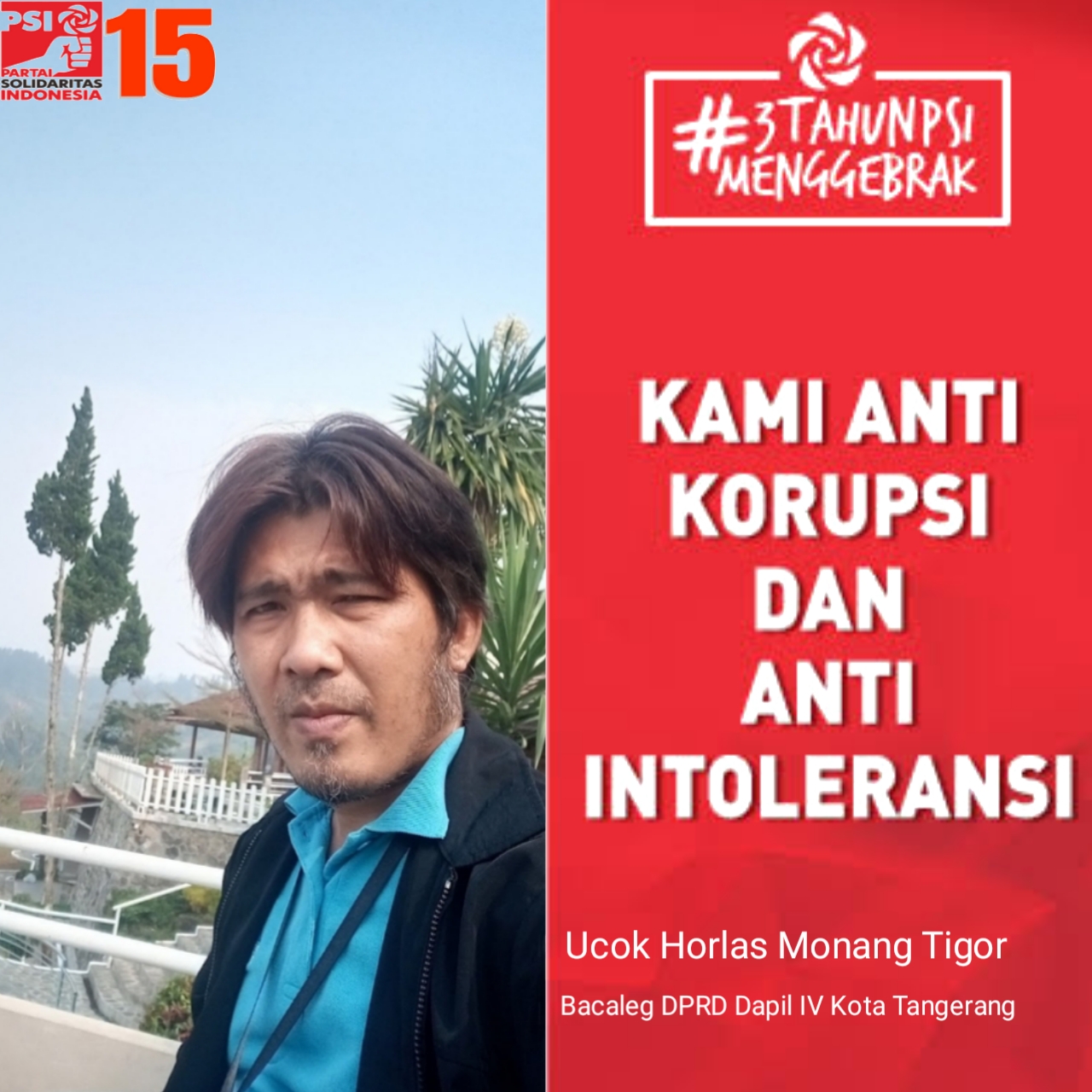 Bacaleg DPRD Dari PSI Dapil IV Ucok Horlas Monang Tigor ; Tolak Money Politic, Tingkatkan Kesadaran Berdemokrasi