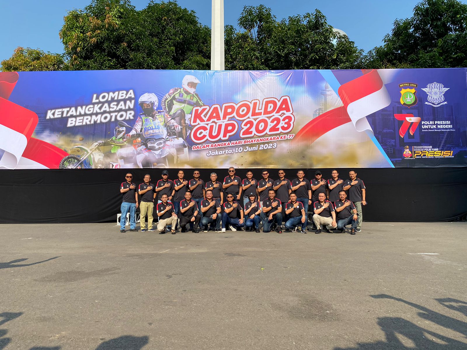 Polda Metro Jaya Sambut HUT Bhayangkara ke-77 Gelar Lomba Ketangkasan Bermotor