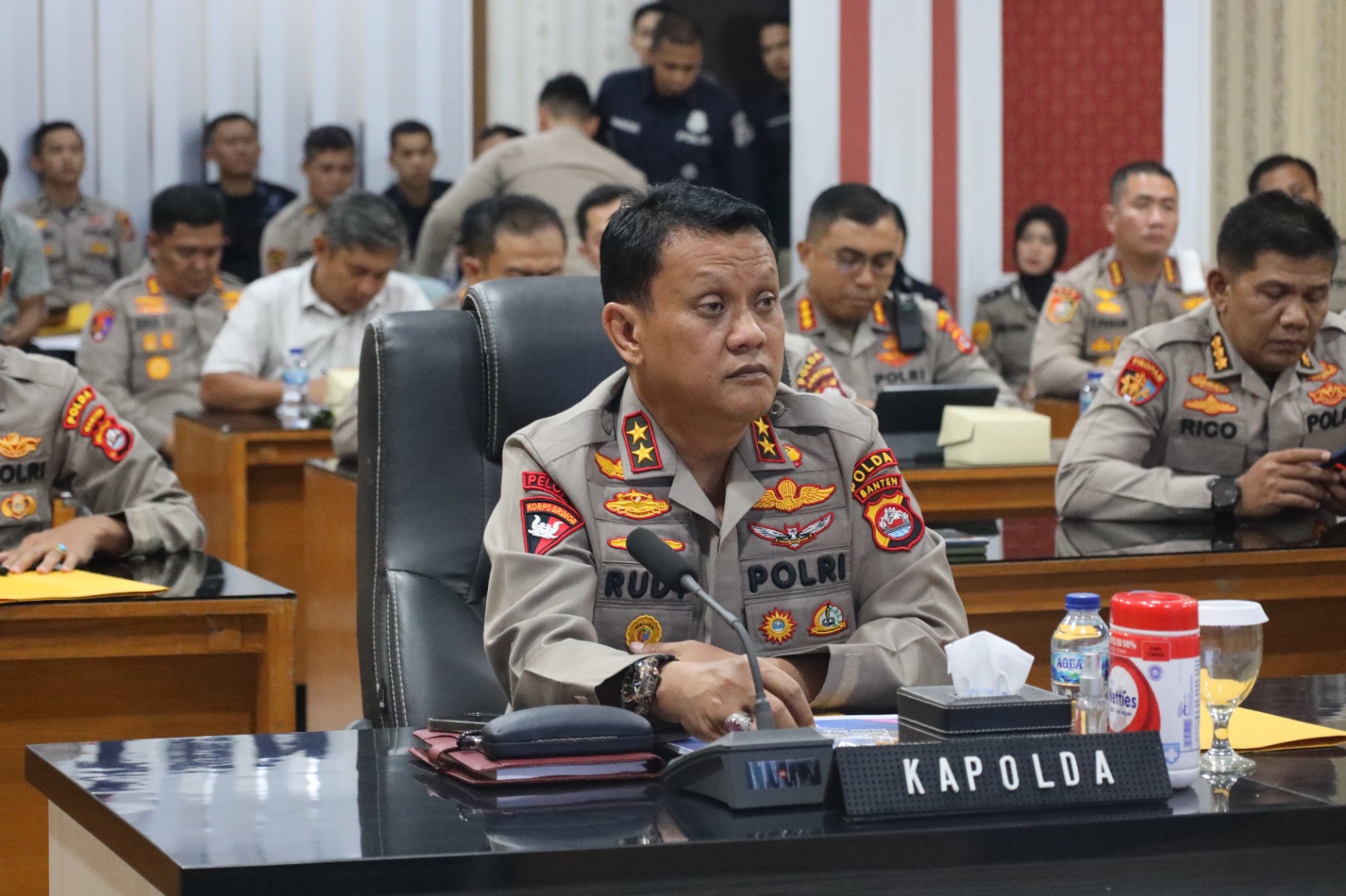 Dipimpin Kapolri, Polda Banten Ikuti Zoom Meeting Launching Program Quick Wins Presisi Triwulan III Tahun 2023