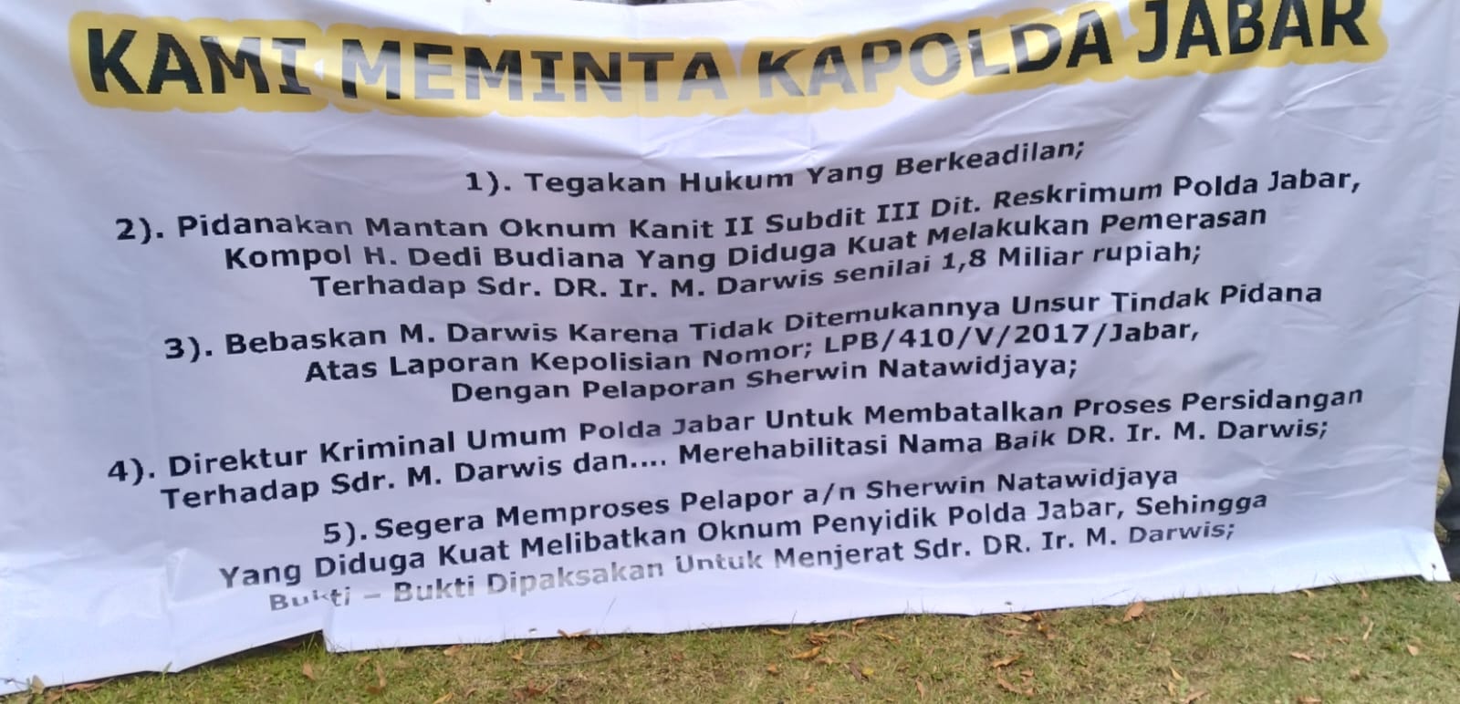 Istri dan Anak M Darwis Datangi Polda Jabar, Dan Beberkan Ini