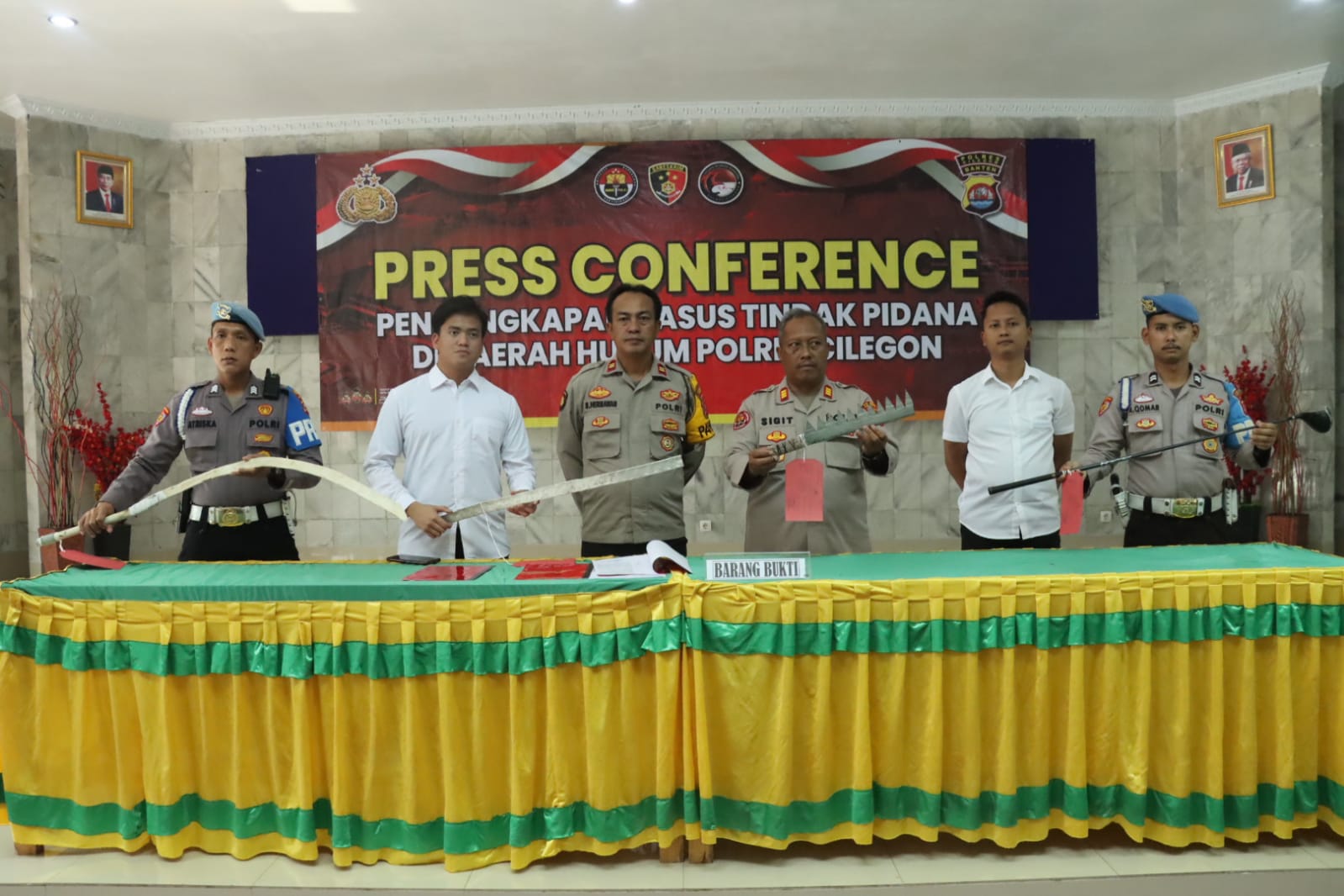 Satreskrim Polres Cilegon Polda Banten Amankan 5 Remaja Yang Sempat Viral di Medsos