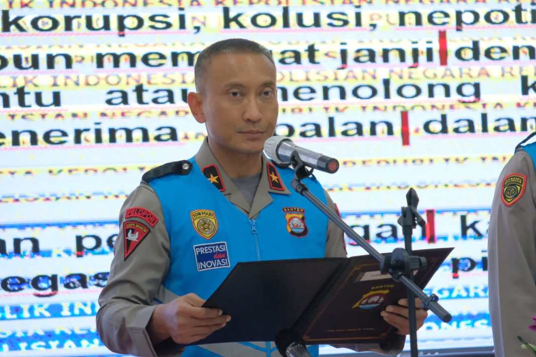Polda Banten Gelar Pengambilan Sumpah dan Penandatanganan Pakta Integritas Seleksi PAG dan SBP Tahun 2023