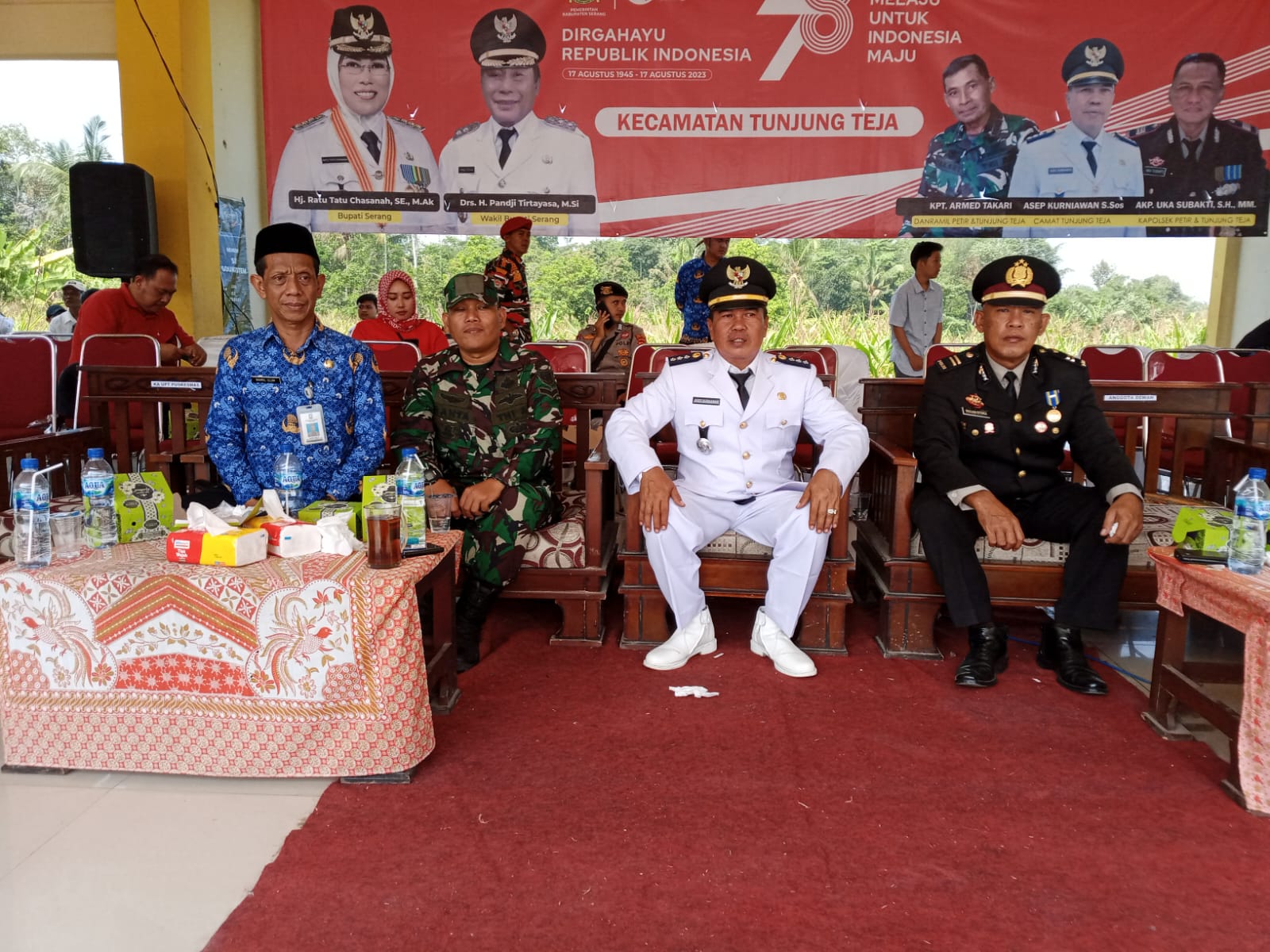 Kapolsubsektor Tunjung Teja Polres Serang Ikuti Upacara Pengibaran Bendera Merah Putih Dalam Rangka HUT RI Ke-78 