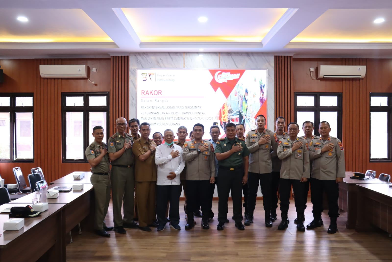 Polres Serang Gelar Rakor Tentang Dampak Musim Kemarau Dan Fenomena El Nino Tahun 2023