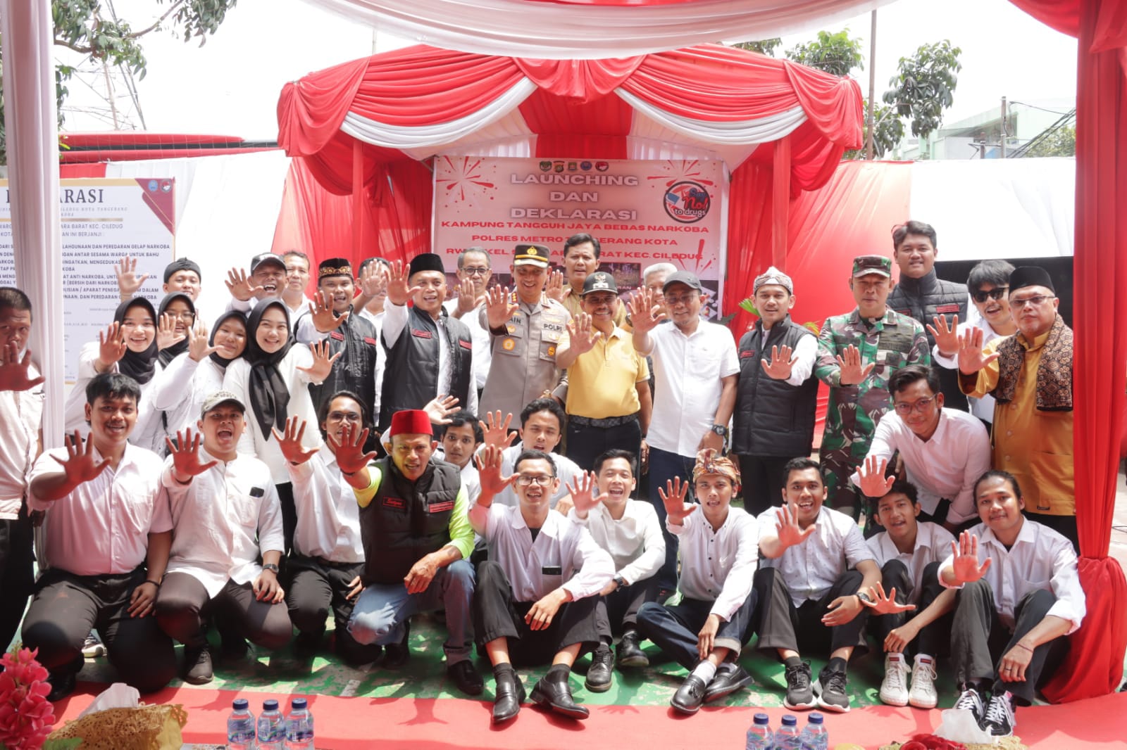 RW 09 Sudimara Barat Ciledug di Deklarasikan Sebagai Kampung Bebas dari Narkoba oleh Polres Metro Tangerang Kota