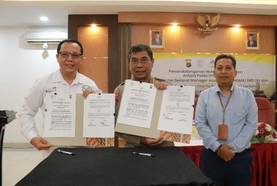 IHGMA DPD DIY dan Polda DIY Menandatangani Nota Kesepahaman.