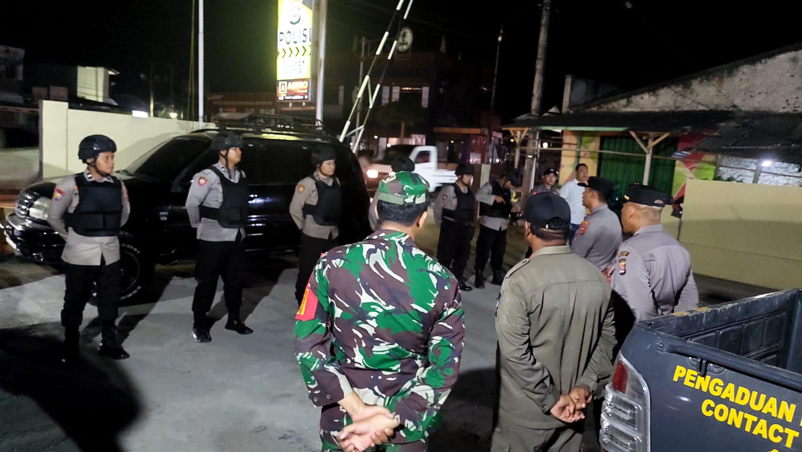 Apel Patroli KRYD Polsek Petir Dengan Skala Besar Tiga Pilar Untuk Giat Imbangan Ops Pekat Maung 2023
