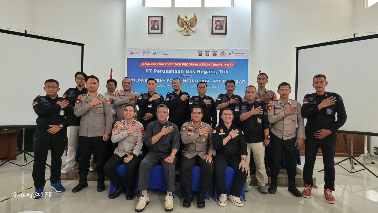 Polda Banten Bersama PT Perusahaan Gas Negara Lakukan Anev dan Bahas Perpanjangan PKT 2024