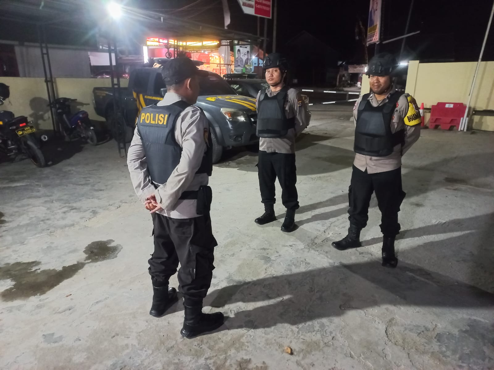 Antisipasi Gangguan Keamanan Mako, Piket Pawas Polsek Petir Melaksanakan Sispam Mako