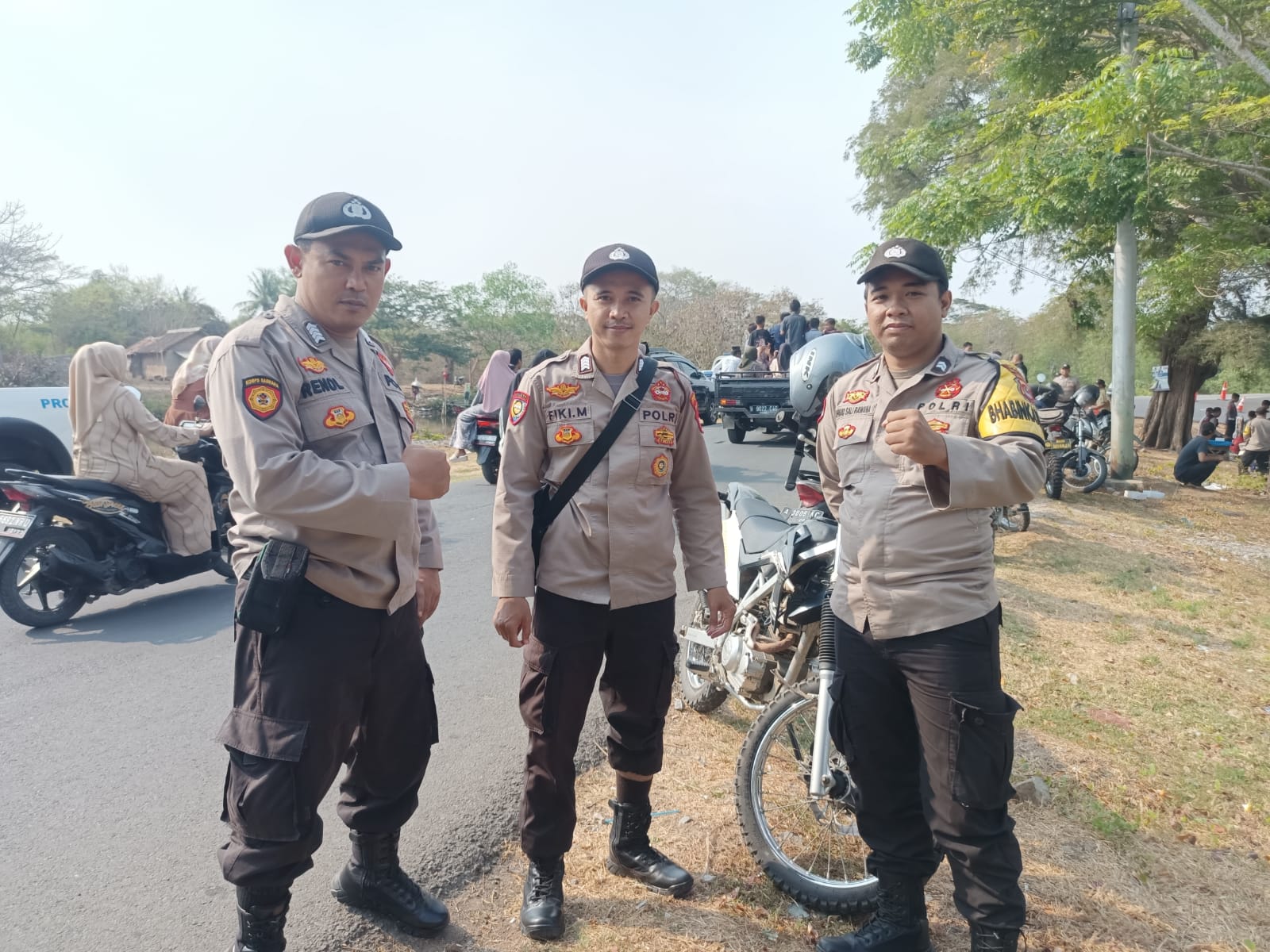 Polsek Petir Mengirimkan Anggotanya Melaksanakan Pengamanan VVIP RI 2 Di Tanara