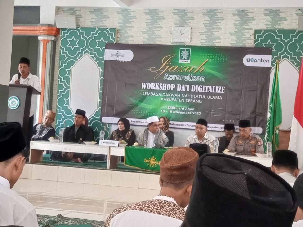 Kapolsubsektor Tunjung Teja Polres Serang Hadiri Giat Asrorulisan Workshop Dai Digitalize Di Ponpes Jamiatul Ikhwan Malanggah Darkum Polsek Petir