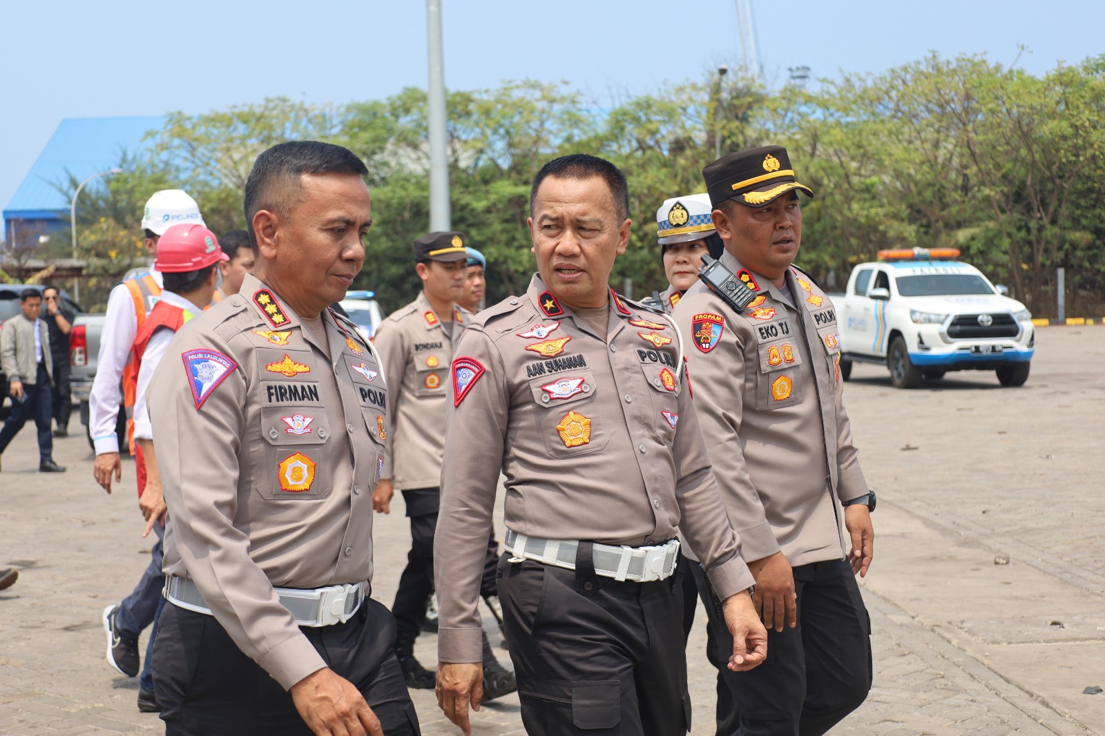 Korlantas Polri Lakukan Pengecekan Kesiapan Nataru Lintas Merak-Bakaheuni