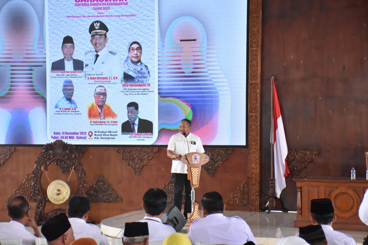 ICMI Karanganyar Menggelar Acara Saresehan Bertajuk ” Membangun dan Mendambakan Pemilu yang Bermartabat”