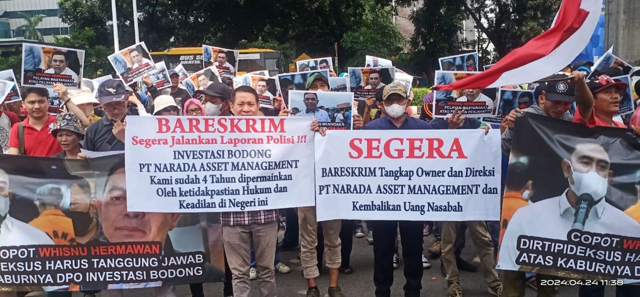 LQ Indonesia Bersama Ratusan Korban Investasi Bodong Gruduk Mabes Polri, Tuntut Copot Dir-Tipideksus