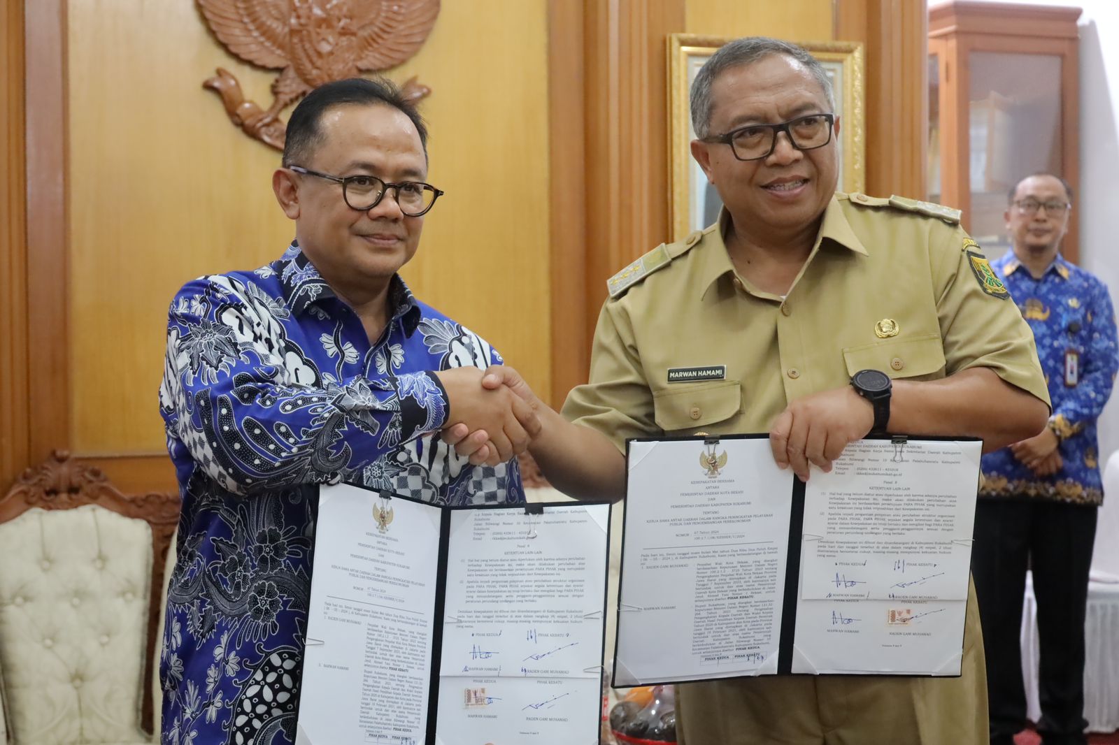 Pemkot Bekasi dan Pemkab Sukabumi Tandatangani Mou Peningkatan Pelayanan Publik dan Pengembangan Perekonomian