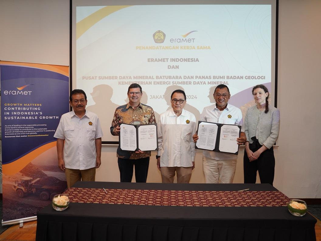 Perkuat Ekosistem Kendaraan Listrik, Badan Geologi Jalin Kerja Sama dengan Eramet Indonesia