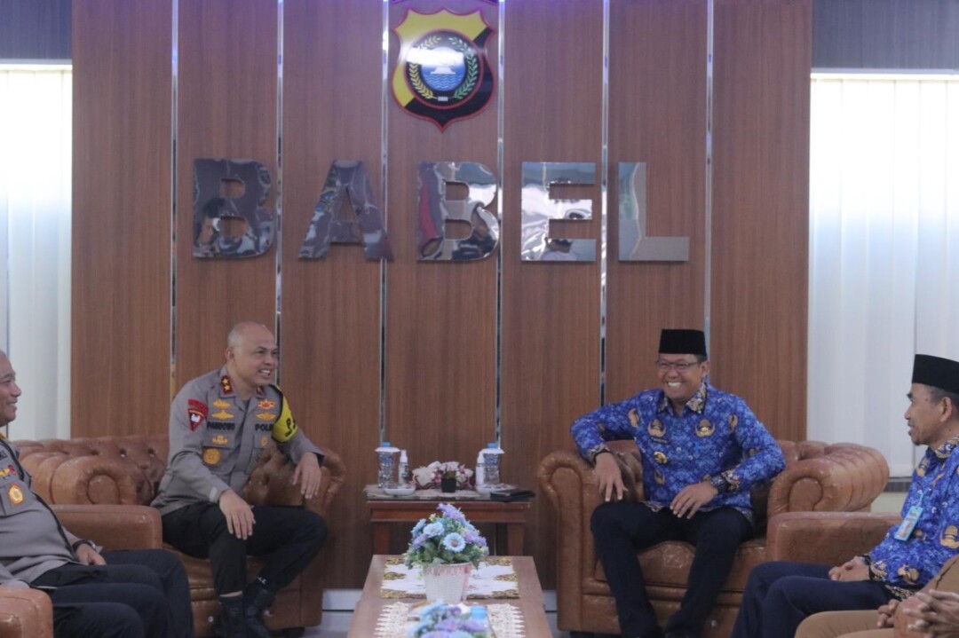 Silaturahmi ke Polda Kep Babel, Pj Gubernur Sugito Ajak Bersinergi