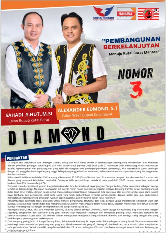 SAHADI – MOMON TERUS BERGERAK DAN MEMBERI DAMPAK UNTUK KUTAI BARAT