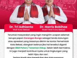 Tri adhianto Berharap Kebiasaan Baru dalam mengucapkan selamat dengan berikan Bibit Pohon