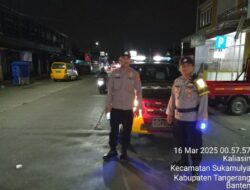 Personil Polsek Balaraja Melaksanakan Patroli Preventif Malam Hari untuk Antisipasi Guantibmas di Wilayah Hukum Polsek Balaraja Polresta Tangerang