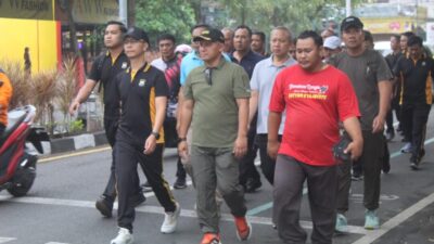 Polres Trenggalek Gelar Olahraga Bersama dalam Rangka Hari Bhayangkara ke-79
