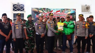 Sinergi Jaga Kamtibmas, Kapolres Probolinggo Kota Apel Bersama Komunitas Ojol