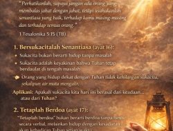 Hidup dalam Sukacita dan Doa