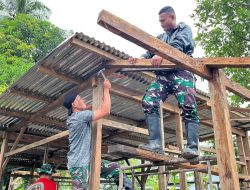 Satgas Yonarmed 12 Kostrad Bangun Kepedulian Sosial Lewat Program Rumah Layak Huni