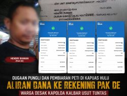 Sorotan PETI Kapuas Hulu: Ketika Penegakan Hukum Dipertanyakan dan Lingkungan Jadi Korban